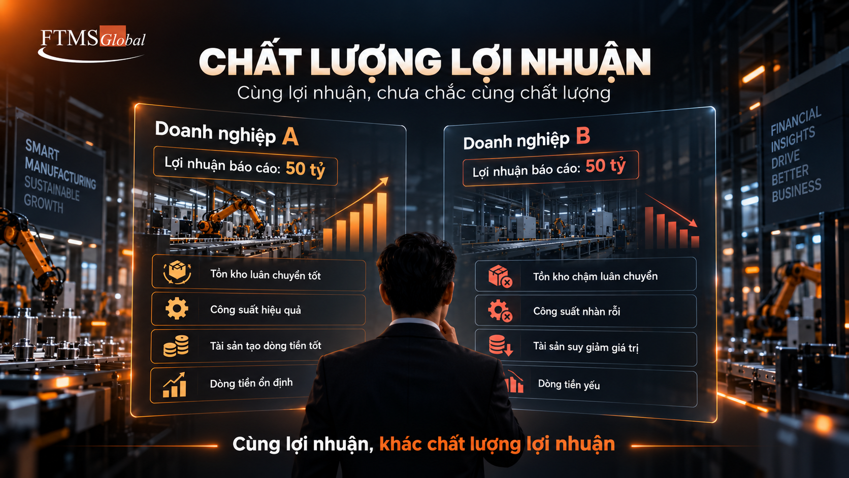 So sánh chất lượng lợi nhuận của doanh nghiệp sản xuất