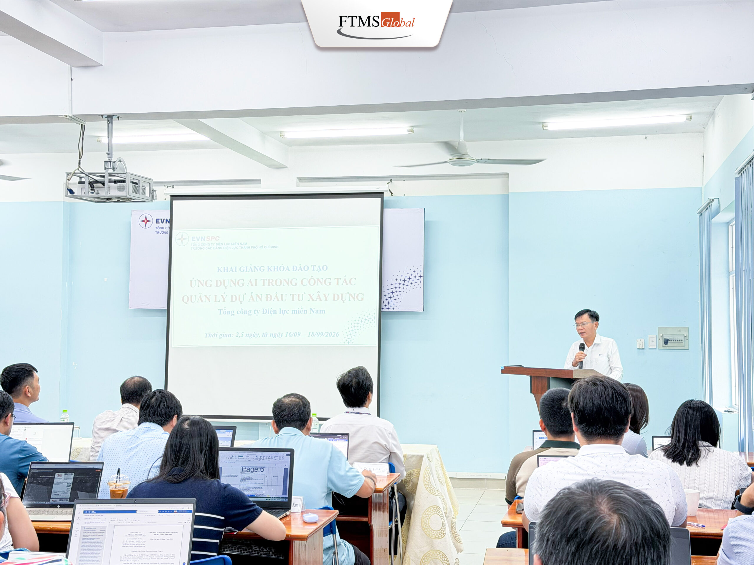 Ứng dụng AI trong quản lý dự án đầu tư xây dựng tại EVNSPC cùng FTMS Global